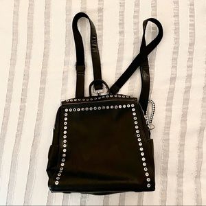 JOSEKO Convertible Satchel Shoulder Bag / Studded Backpack / Leather Travel Bag